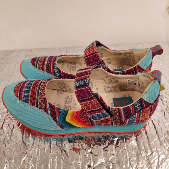 Tigerbear Republik turquoise Aztec tapestry pattern sneakers EUC - Picture 10 of 16